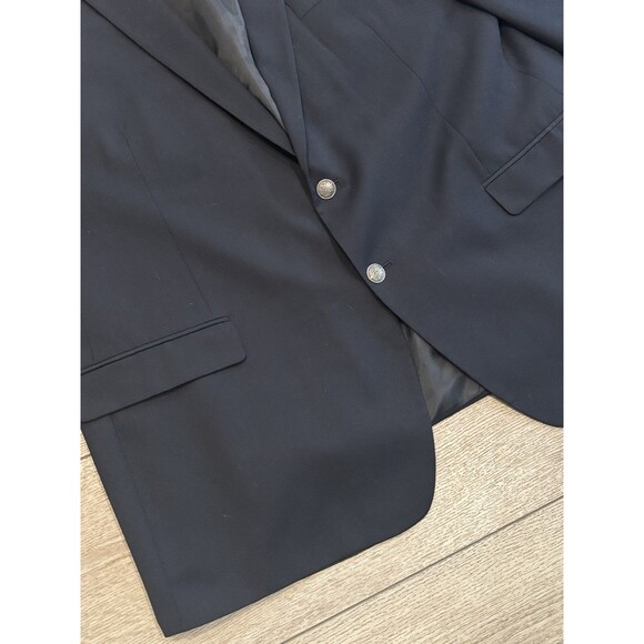 Michael Kors Suit Jacket Blazer Mens 50R Black 2 Button Wool - Picture 2 of 9